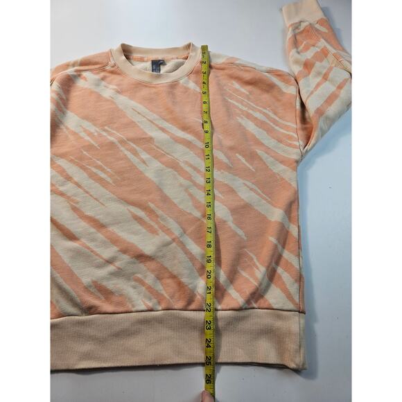 Sweaty Betty sz medium orange zebra striped pullover sweater lounge comfortable - Picture 9 of 9